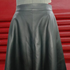 Handmade women's genuine lambskin leather Above Calf skirt outfit leather skirt Vintage leather Beautiful skirt genuine leather skirt I did