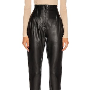 Handmade Lambskin Leather Pants: Slim Fit Trousers