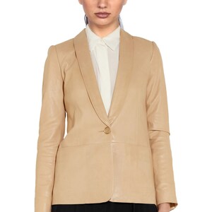Handmade Lambskin Leather Coat: Slim-Fit Vintage Style