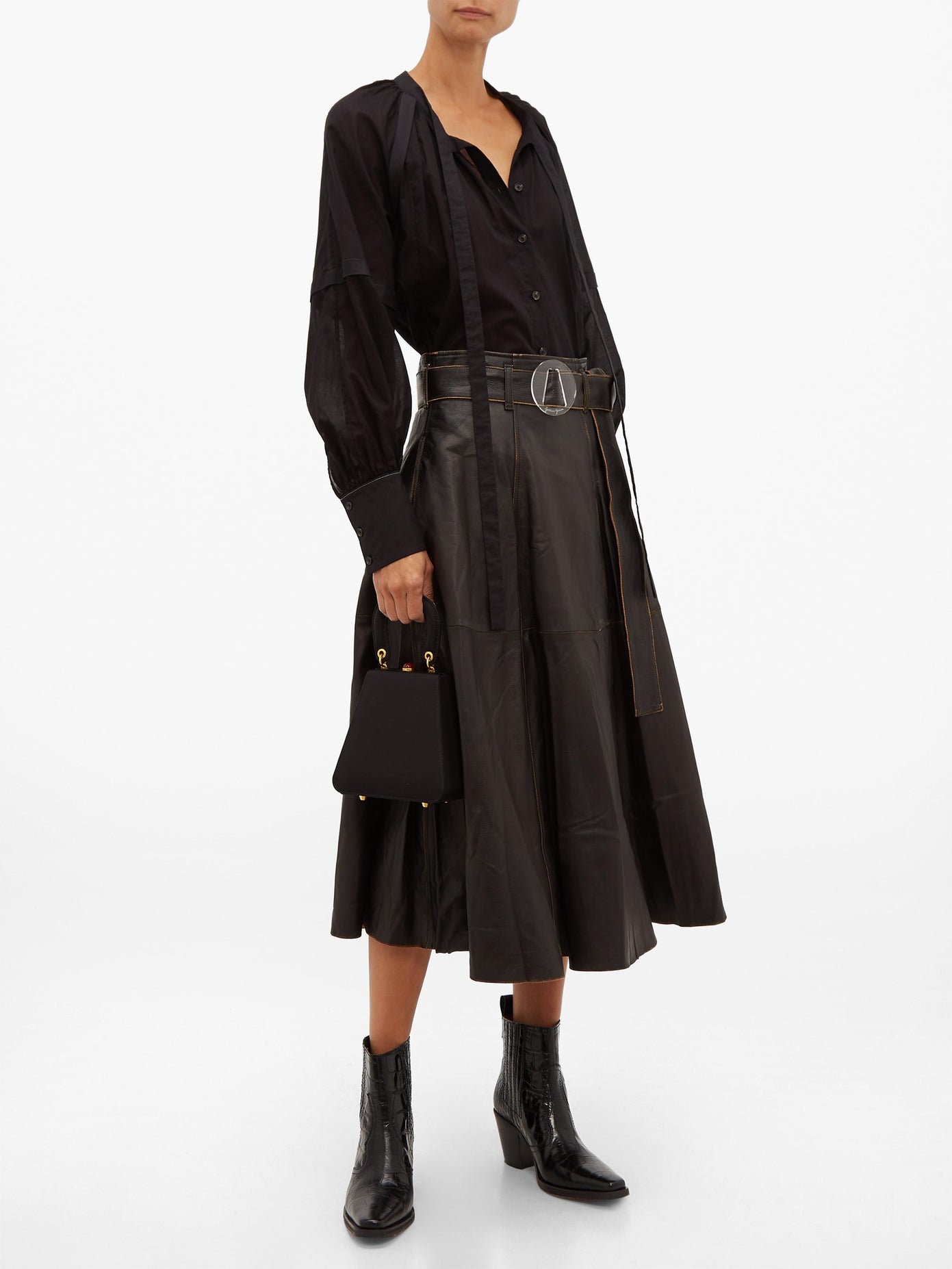 Handmade Women's Genuine Lambskin Leather Mid Calf Skirt - Etsy