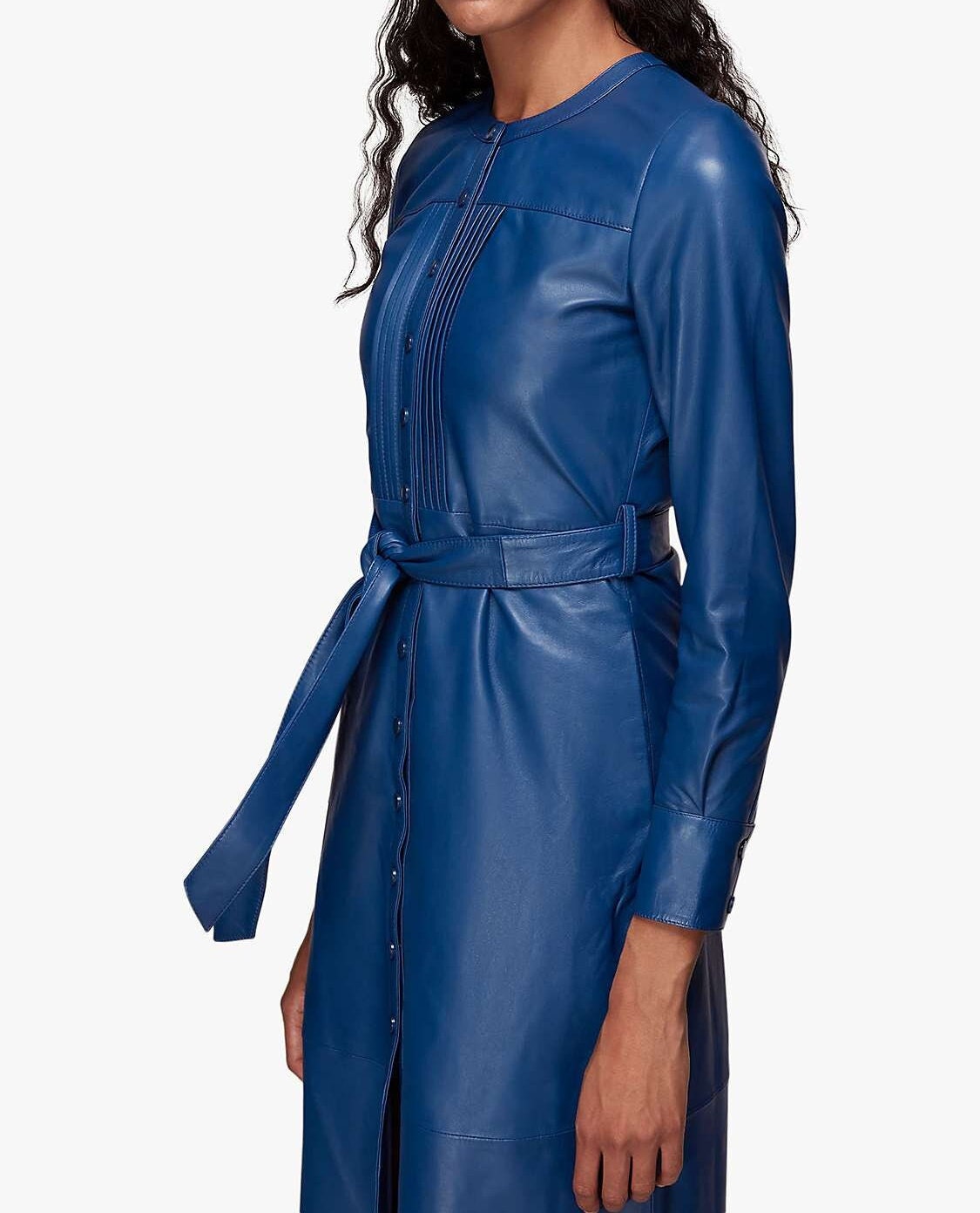 leather dress blue Oxfords main image 0