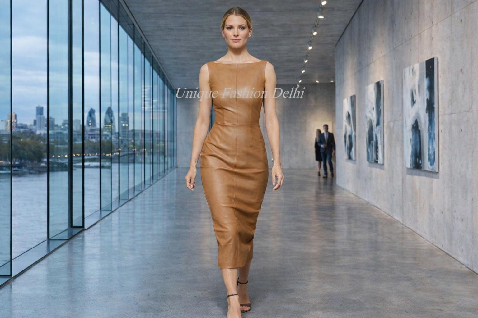 Midi Pencil Leather Dress - Etsy