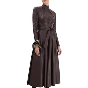 etsy leather dress Zip Dress Outfit EU46