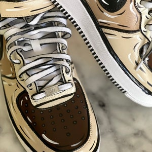 Custom painted cartoon style Air Force 1