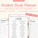 Digital Student Planner, Printable Student Planner Study Organizer ...