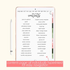 Digital Student Planner, Printable Student Planner Study Organizer ...