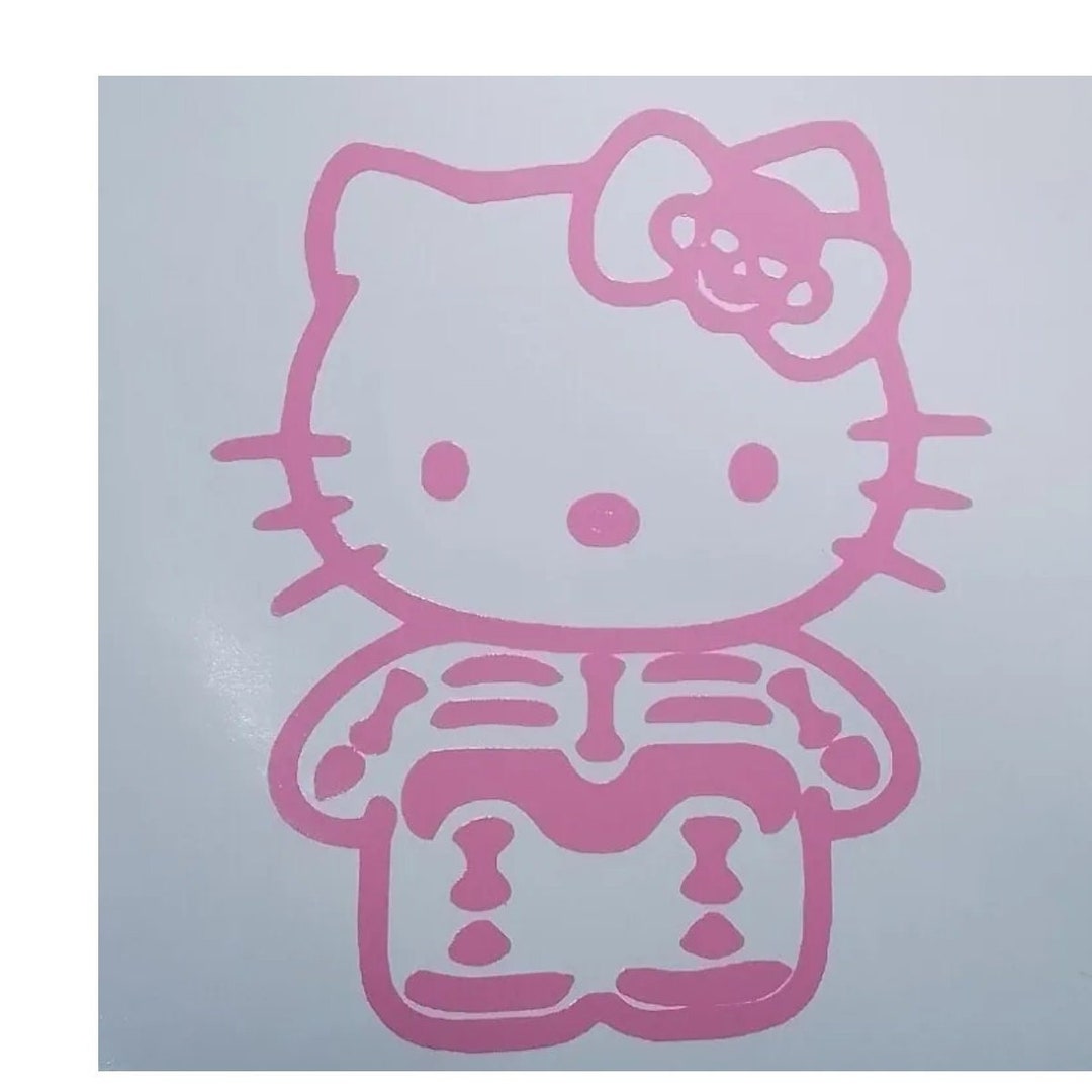 Hello Kitty halloween Skeleton Custom Vinyl Etsy