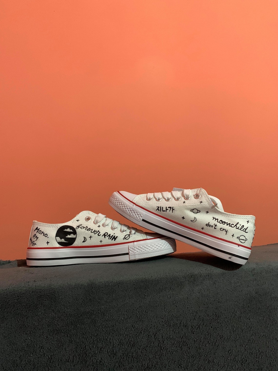 BTS RM mono painted shoes Etsy BTS RM mono painted shoes Etsy