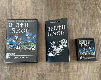 DEATH RACE for the Atari 2600 game cartridge videogame and printed manual and box VCS