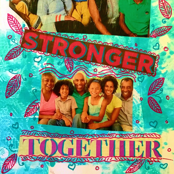 Stronger Together Black Family Downloadable Print, African American Art, Love, Black Families, Inspirational, Empowering, Wall Art