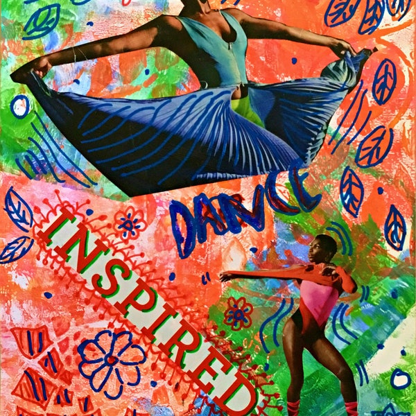 Inspired Dance Downloadable Print, African American Art, Black Culture, Dancer, Modern Dance, Inspirational, Empowering, Wall Art