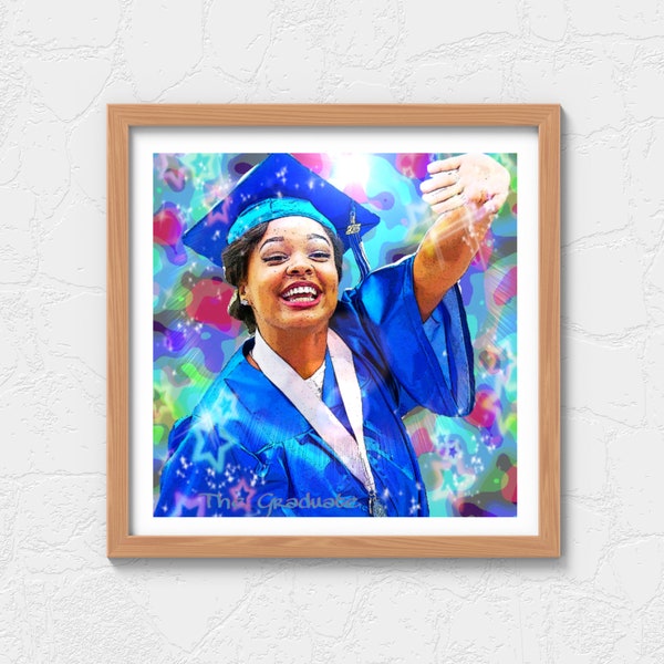 The Graduate Poster, African American, African American Art, Black Women, Education, Graduation, Empowering, Inspirational, Wall Art