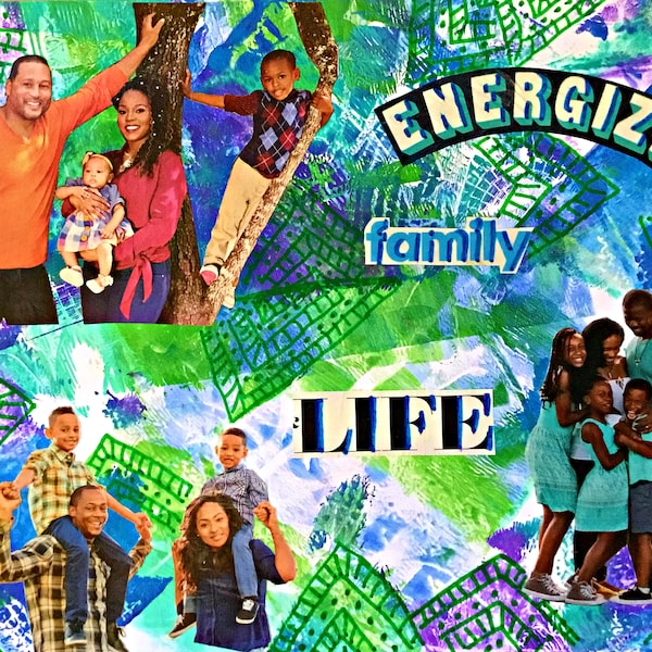 Energize Family Life Downloadable Print, African American Art, Black Families, Family Activities, Love, Inspirational, Empowering, Wall Art