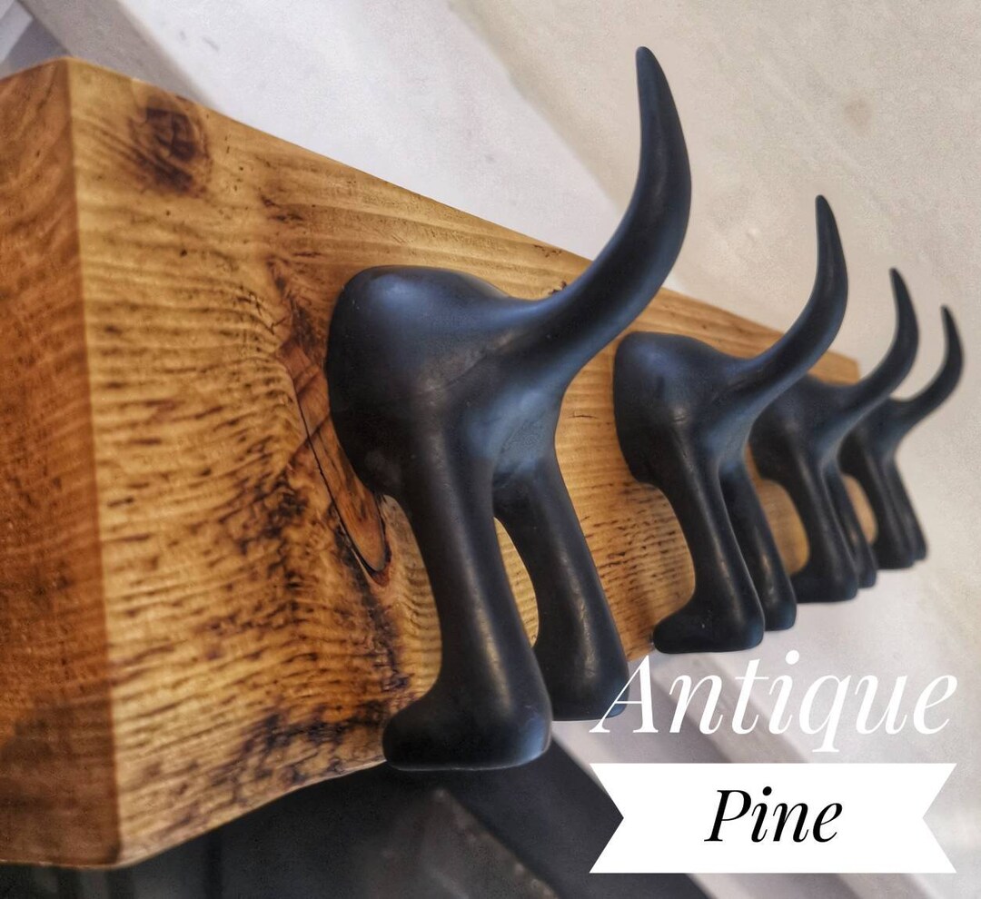 Coat Rack Wall Mounted for Entryway Rustic Reclaimed Wood IKEA Dog Tail