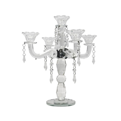 Allgala 5arm Crystal Candelabra Taper Candlestick Candle Etsy