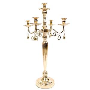 Dandat 2 Pack Gold Candle Holders 41.5" Tall Cluster 8 Arms Acrylic