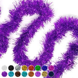 Allgala 50 Feet Christmas Foil Tinsel Garland Decoration for Holiday Tree Walll Rail Home Office Event