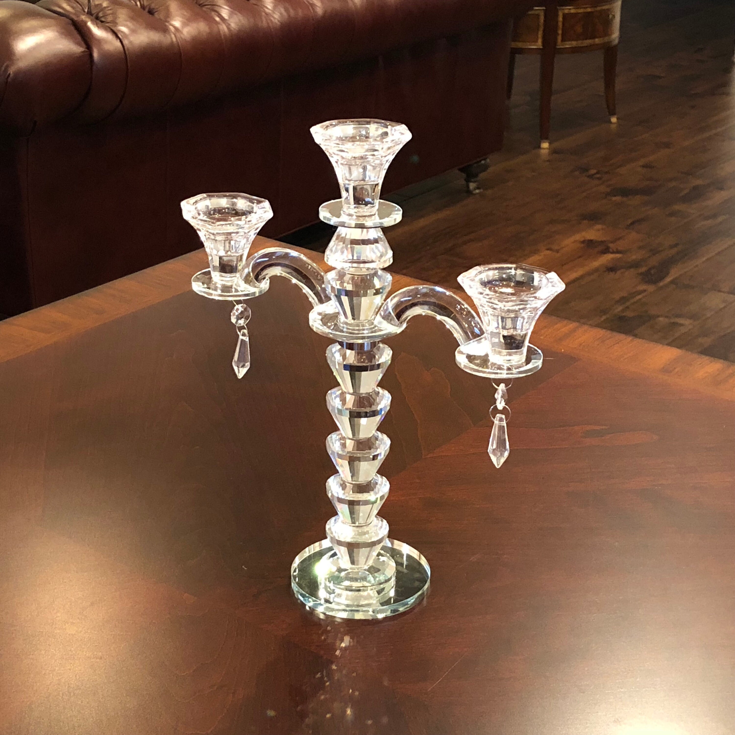 Allgala 3Arm Crystal Candelabra Taper Candlestick Candle Etsy