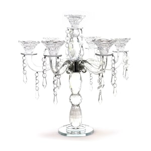 allgala 7-Arm Crystal Candelabra Taper Candlestick Candle Holder