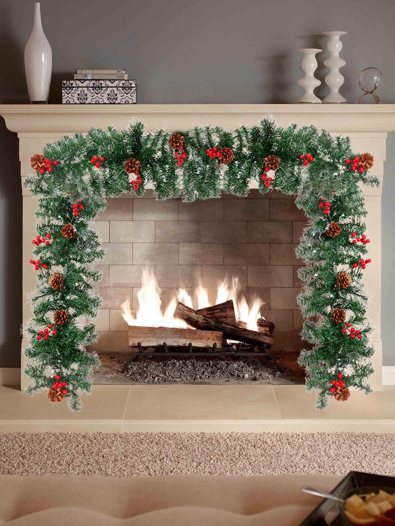 LED Snowman Christmas Wreath – Battery Operated, 20 Lights, 15.7x7.87 Inch Door Decoration