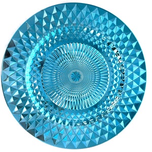 Allgala 13-Inch 6-Pack Plastic Diamond Pattern Sparkling Charger Plates