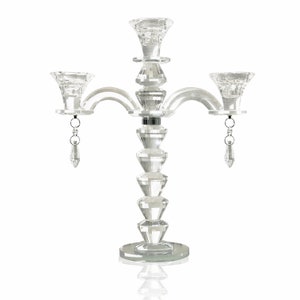 allgala 3-Arm Crystal Candelabra Taper Candlestick Candle Holder