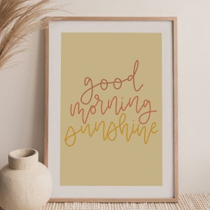 Good Morning Sunshine Quote Print | Printable Wall Art | Instant Digital Download