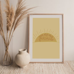 Du bist mein Sonnenschein Wandkunst | Kindergarten Druck | Digitaler Download | Druckbare Wandkunst