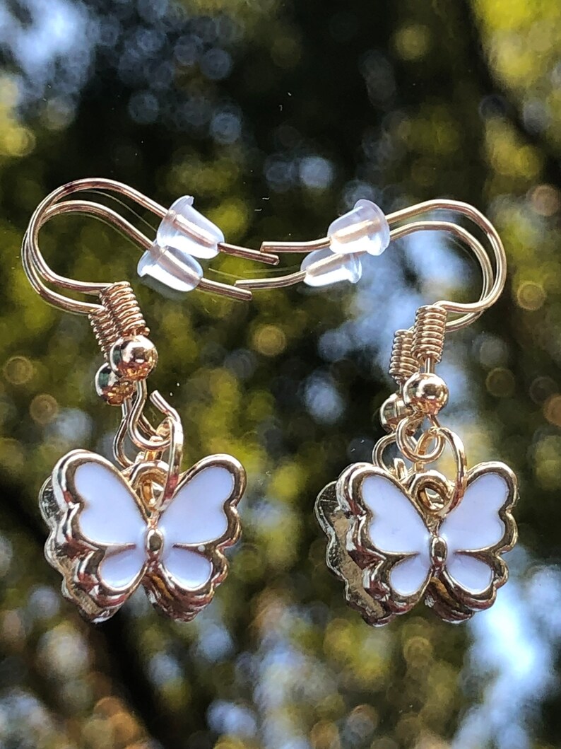 purple butterfly earrings