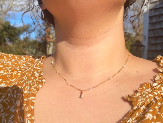 Dainty Personalized Initial Necklace 