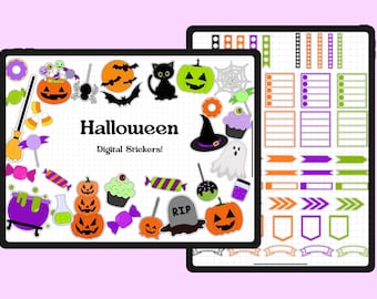 Hand Drawn Halloween Stickers | Goodnotes, Notability (Digital Download)