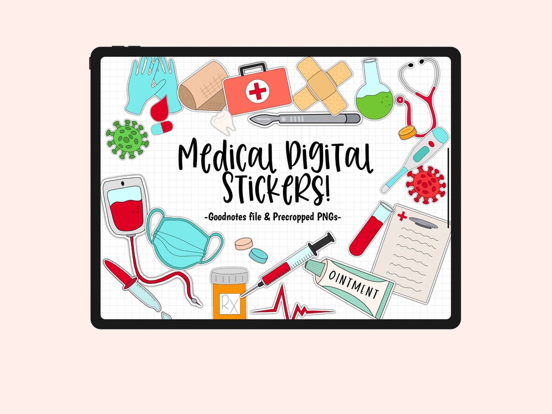 Medical Digital Stickers Nurse Goodnotes Stickers Nursing Student