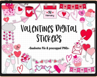 Stickers pour agenda de la Saint-Valentin | Clipart neutre moderne (téléchargement numérique)