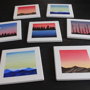 Hand-Painted Ceramic Coasters