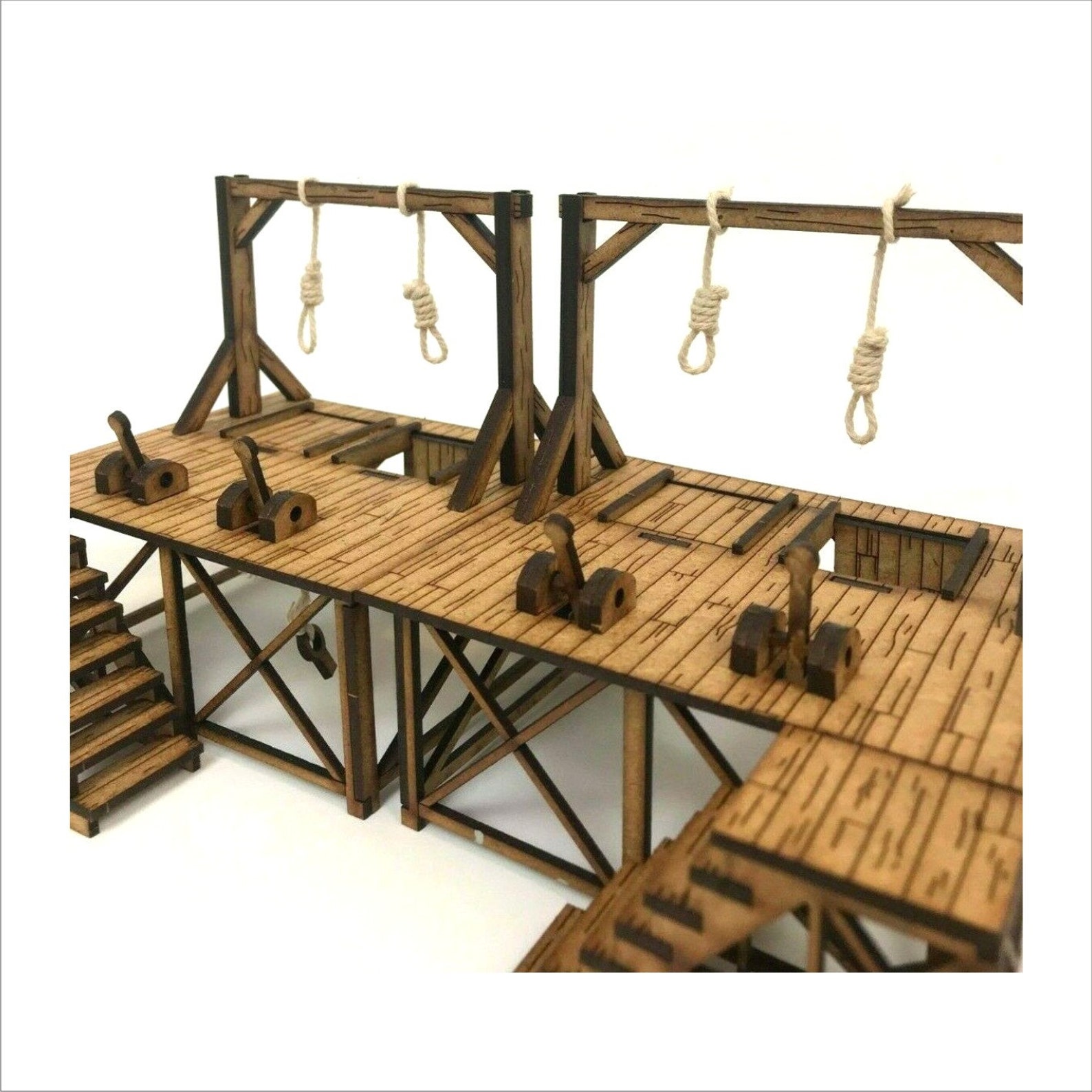 Mm Old Wild West Hangman Gallows Set Mdf Terrain Perfect For Etsy