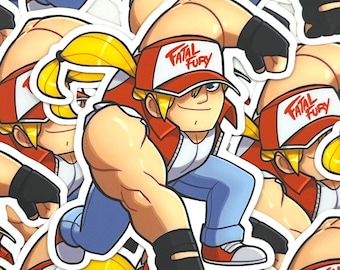 Terry Bogard stickers | Chibi | Vinyl Stickers | Fatal Fury | King of Fighters