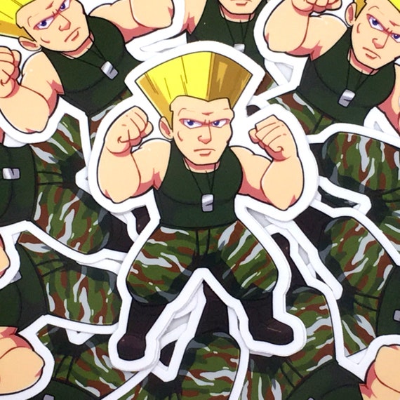 Guile Street Fighter Vinyl Sticker Decal Laptop Sticker -  Norway