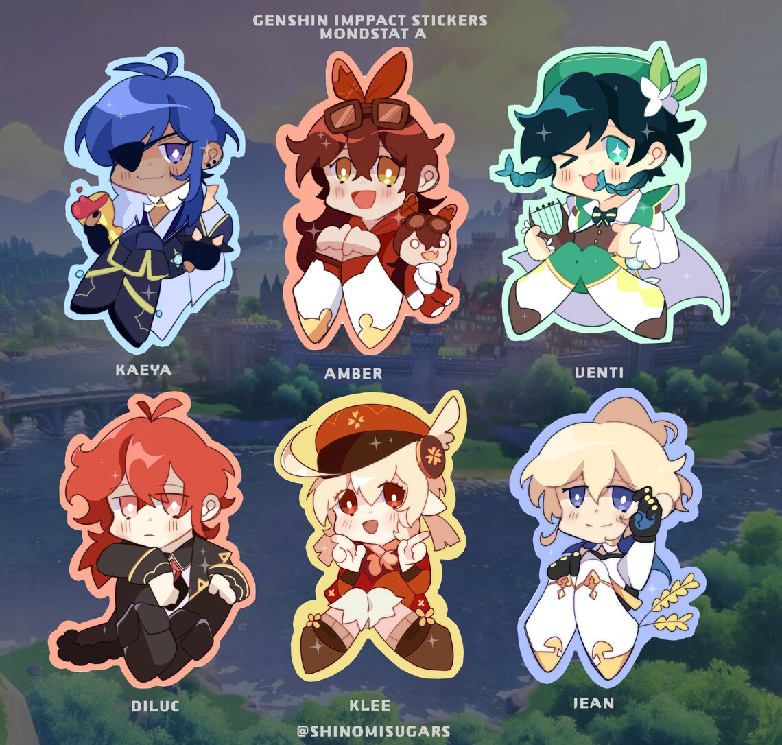 Genshin Impact Stickers Read Description Etsy