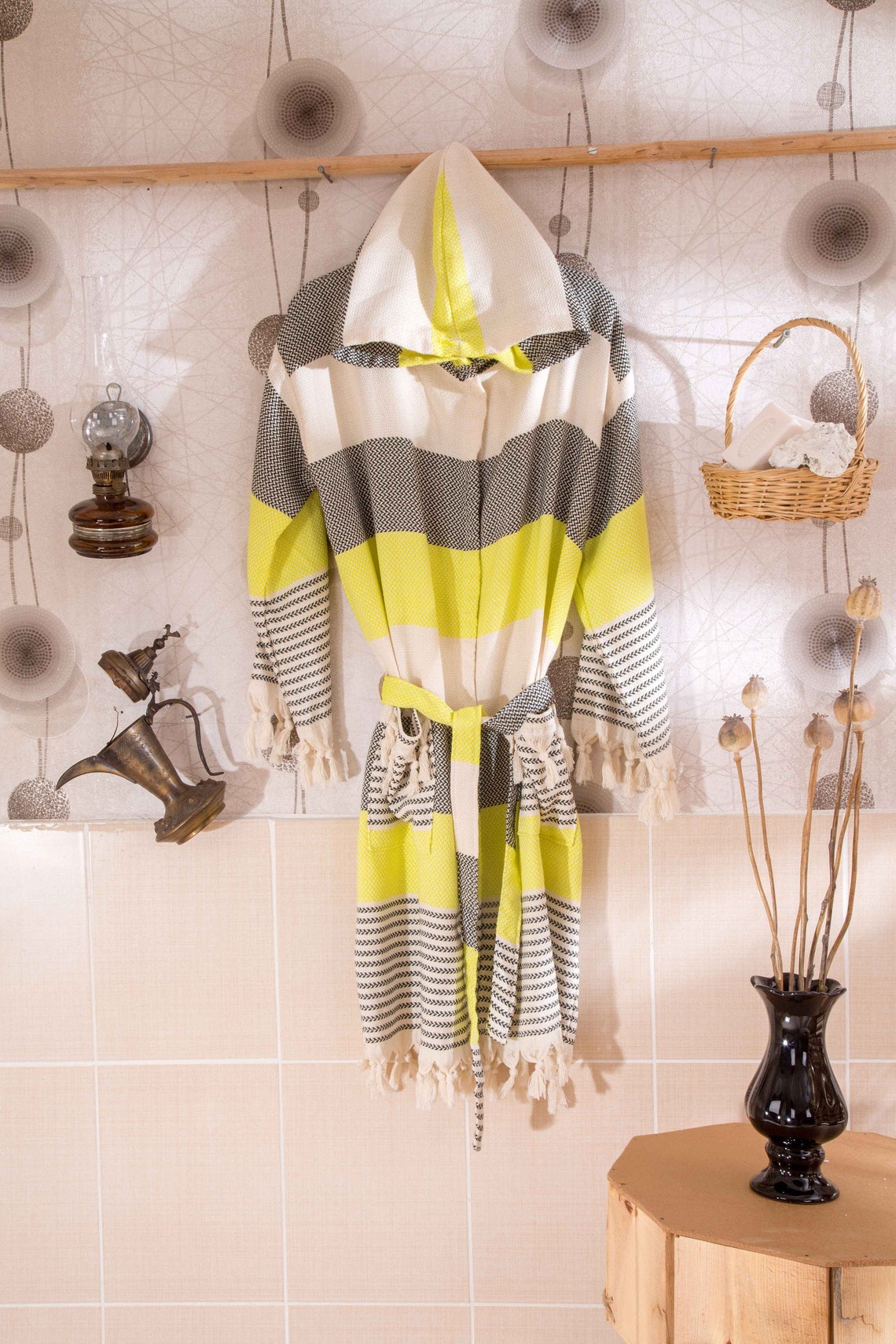 Peshtemal Bathrobe100 Cotton Turkish Hooded Bathrobe Man or Etsy