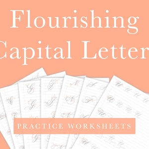 Blühende Hauptstädte Arbeitsbuch | Schriftzug Arbeitsblätter | Kalligraphie Übungsseiten (US Letter)