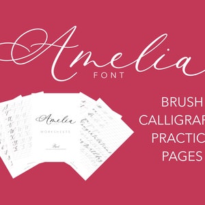 Brush Calligraphy Worksheets | Hand Lettering Practice Pages | Calligraphy Font PDF | Modern Calligraphy Workbook | Brush Lettering PDF