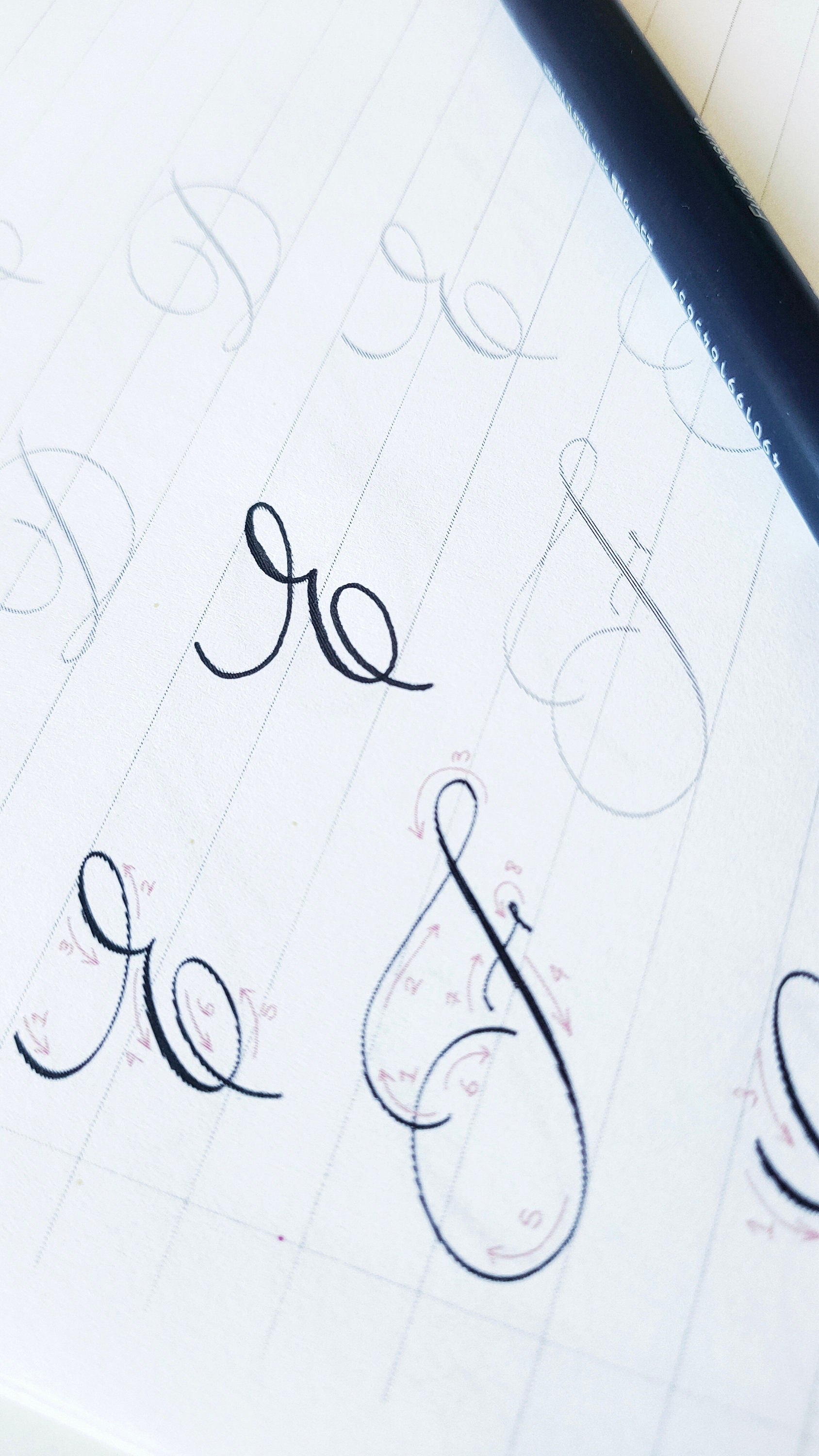 Elegant Font PDF Brush Calligraphy Worksheets Hand Etsy Australia