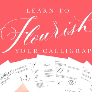 Kalligrafie-Arbeitsblatt, Lettering Arbeitsblätter & Übungsseiten (US Letter)
