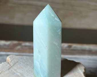 Caribbean Calcite Crystal Tower: Polished Blue Aragonite Generator