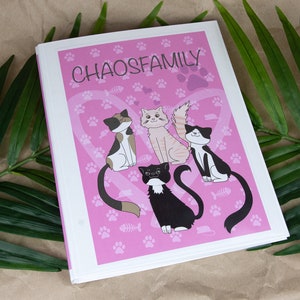 Ordner für Katzen-Dokumente, Ringbuch personalisiert mit Name, Geburtsdatum, Illustration, wichtige Dokumente, Tierarztbesuch, Impfausweis