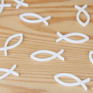 Scatter decoration - Fish - Ichthys, Scatter decoration, Table decoration for Communion - Confirmation - Baptism - Confirmation, Table decoration, Confetti, 3D printing