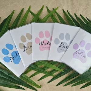 IMPFPASSHÜLLE für Katzen und Hunde, personalisiert mit Name und Geburtsdatum, Impfausweis, EU Heimtierausweis, Geschenkidee Tierliebhaber
