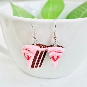 Strawberry Chocolate Cake Earrings