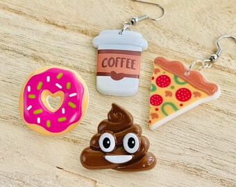 Poop Emoji Earrings | Etsy