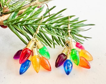 Christmas Lights Earrings/ Clusters